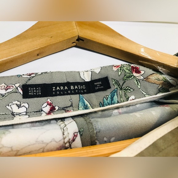 ZARA Basic collection Floral printed pants - Picture 2 of 8